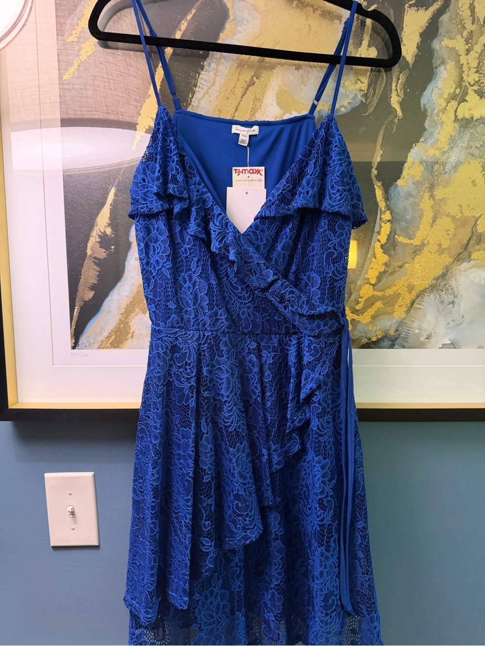 love, Fire Royal Blue Lace Dress